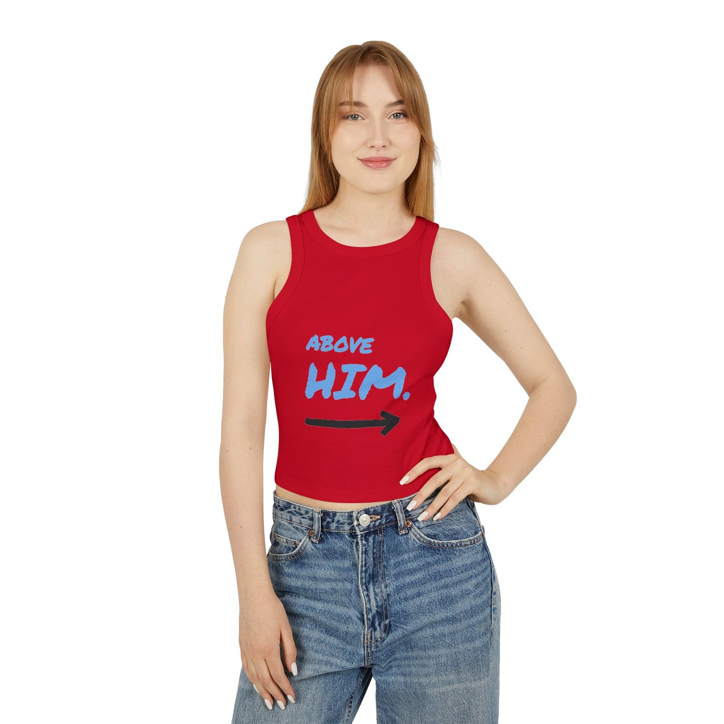 Women's Above Him ---> Micro Rib Racer Tank