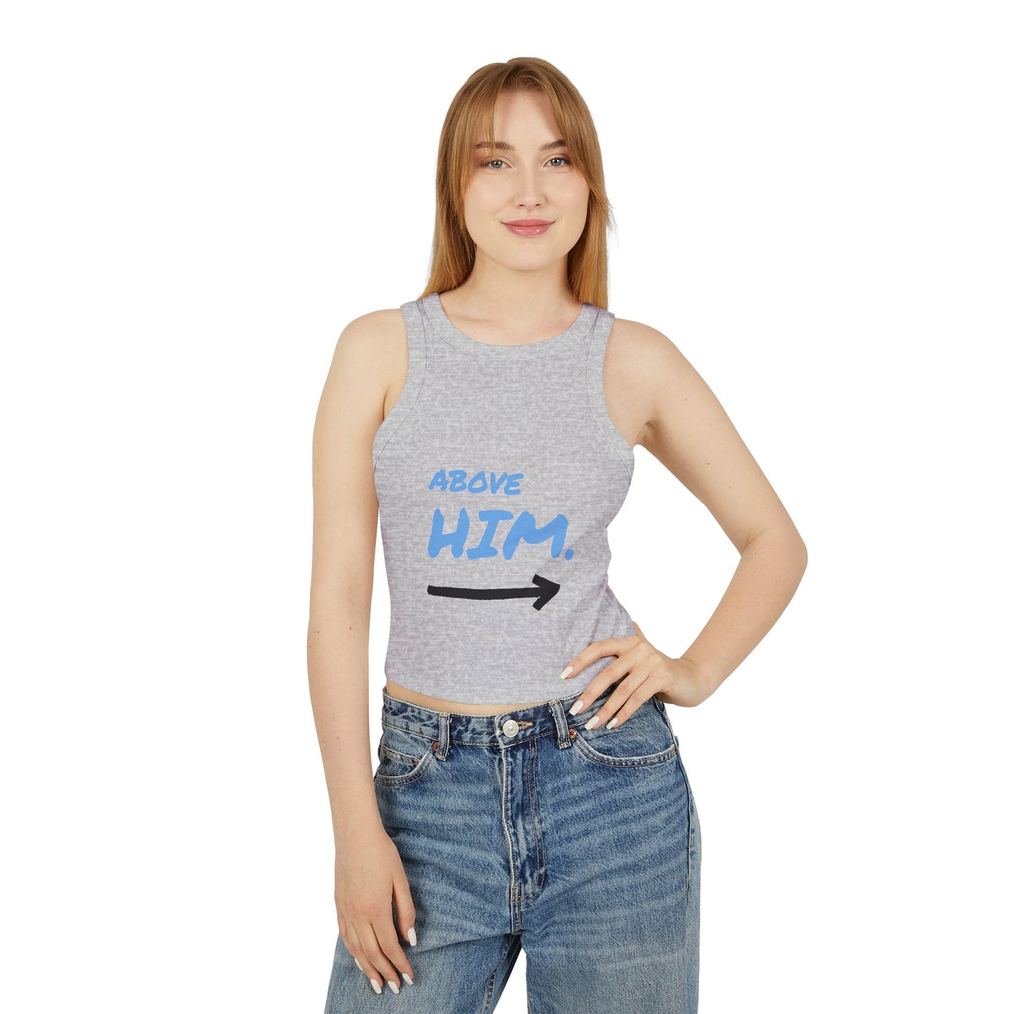 Women's Above Him ---> Micro Rib Racer Tank