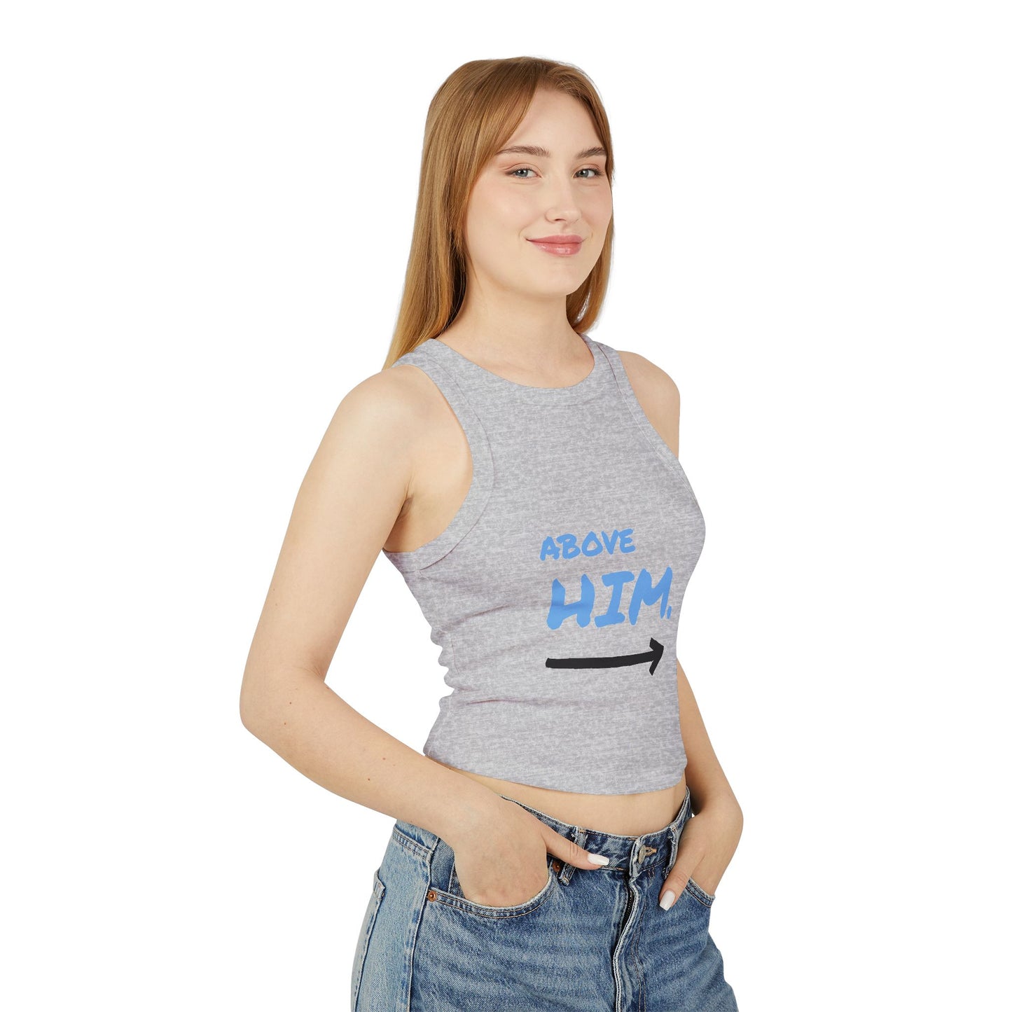 Women's Above Him ---> Micro Rib Racer Tank