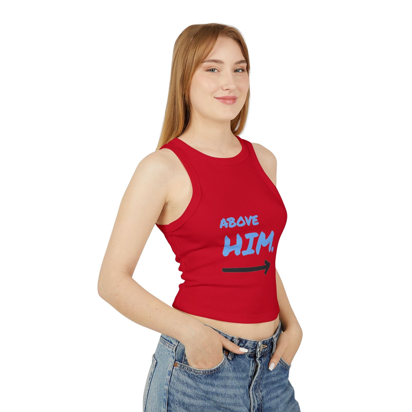 Women's Above Him ---> Micro Rib Racer Tank