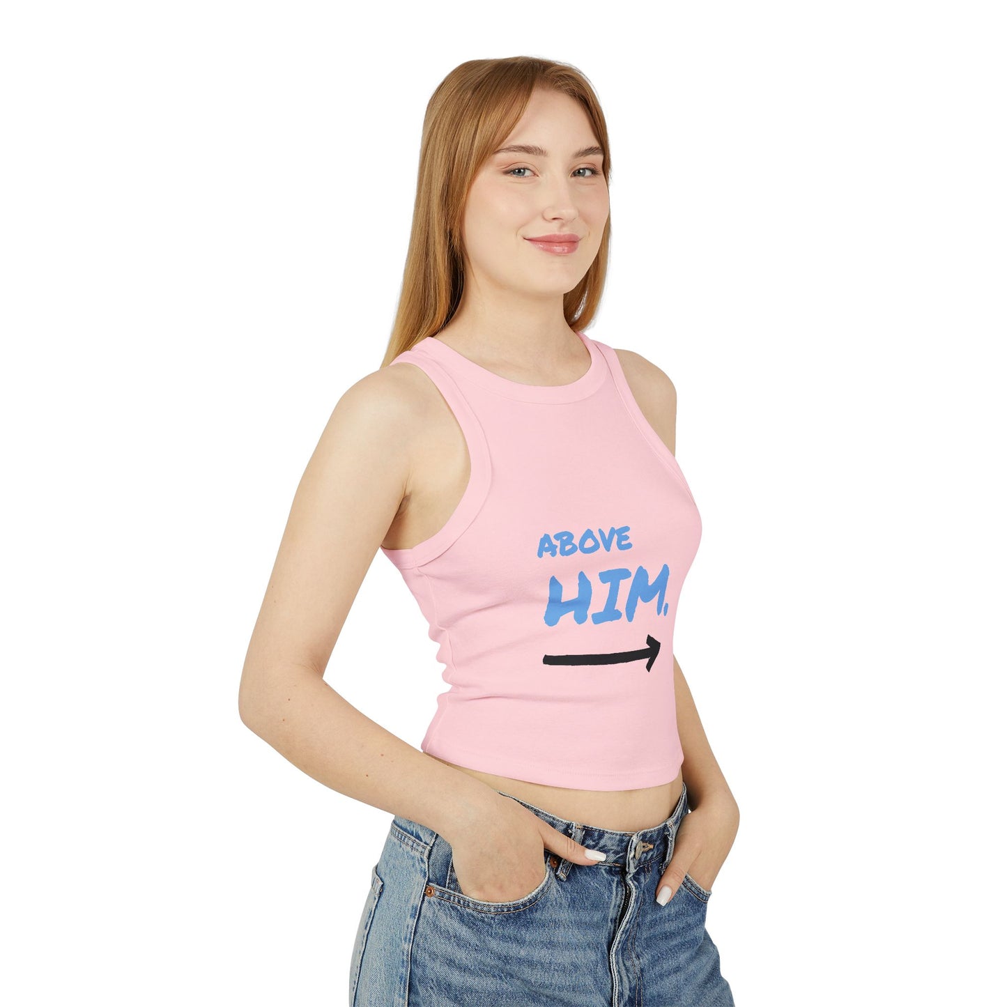 Women's Above Him ---> Micro Rib Racer Tank