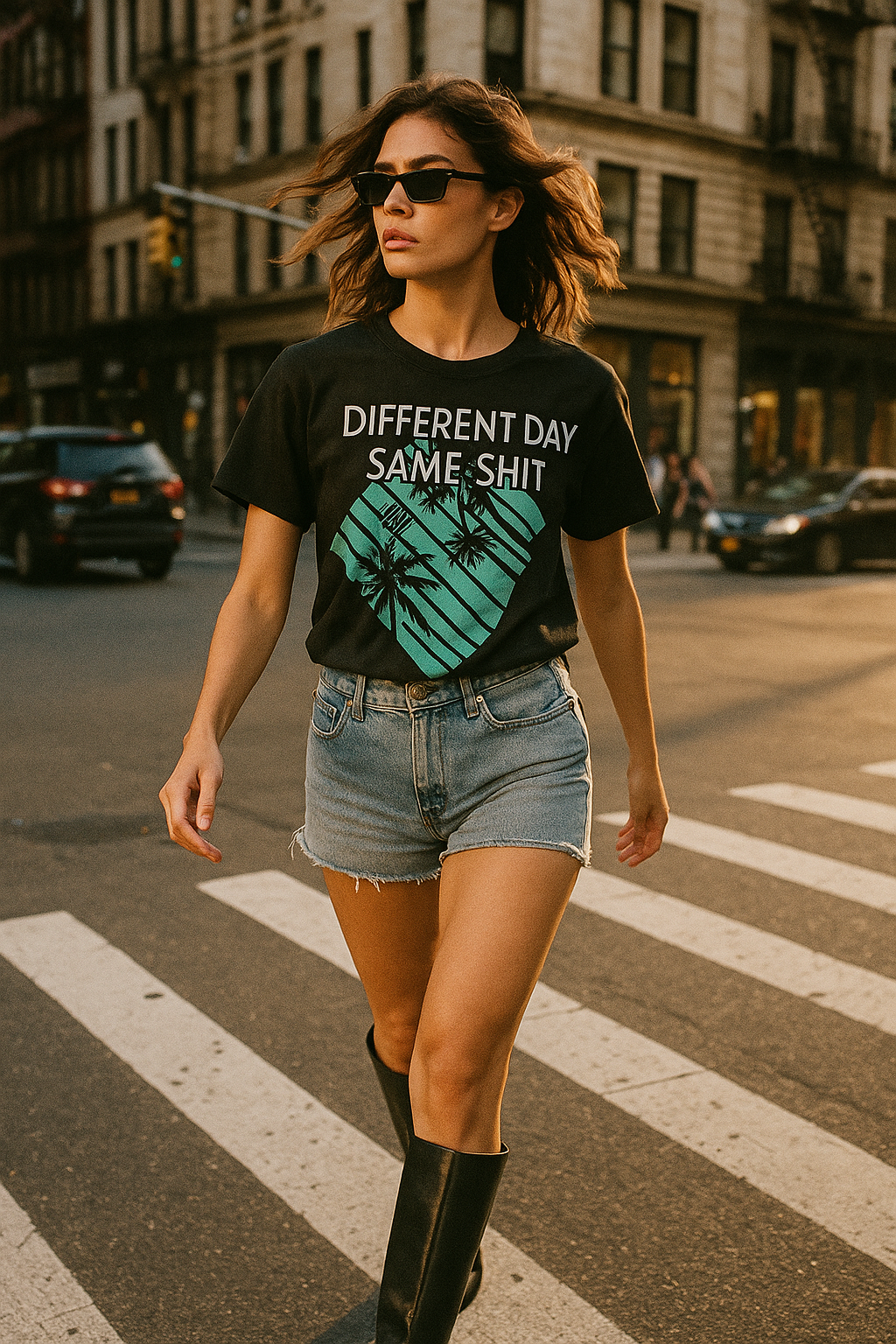 Womens Different Day Same Shit Classic T