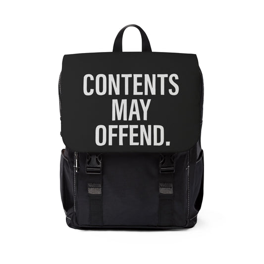 Contents May Offend Statememt  Backpack